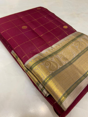 Pure Zari handloom Kanjeevaram silk mark certified saree