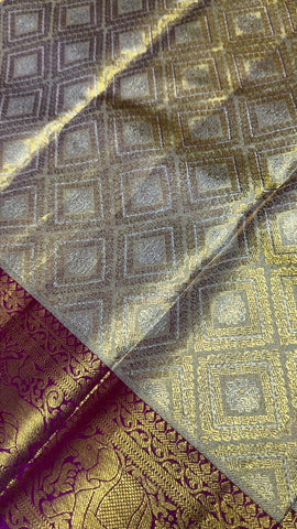 Pure 2G zari handloom Kanjeevaram silk mark certified saree