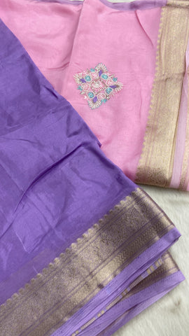 Premium dual tone organza saree