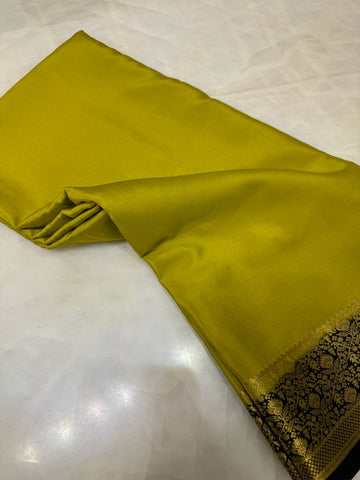 Pure crepe mysore silk saree silk mark certified 120 GSM