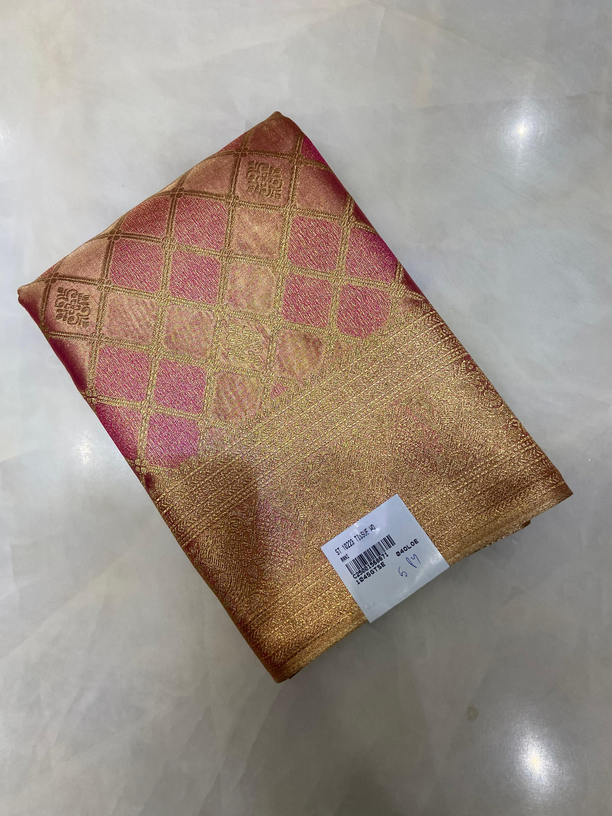 Bridal tissue semi silk saree