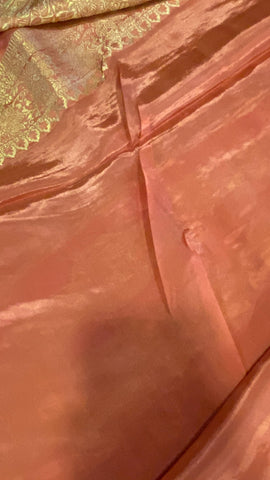 Pure Chinnon Saree
(Peach)