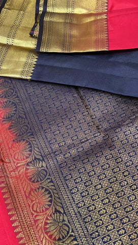 Pure Zari handloom Kanjeevaram silk mark certified saree