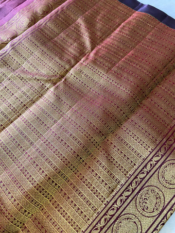 Pure zari handloom Kanjeevaram silk mark certified saree
