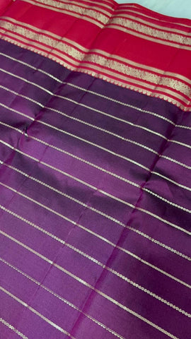 Pure handloom Kanjeevaram silk mark certified saree