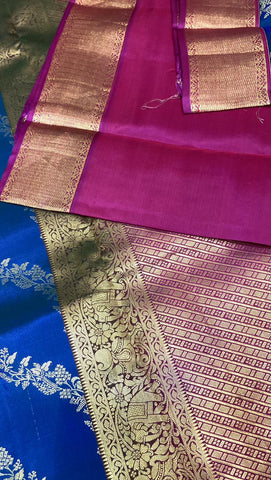 Pure zari handloom Kanjeevaram silk mark certified saree