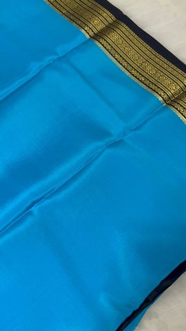 Pure crepe mysore silk saree silk mark certified 100 GSM