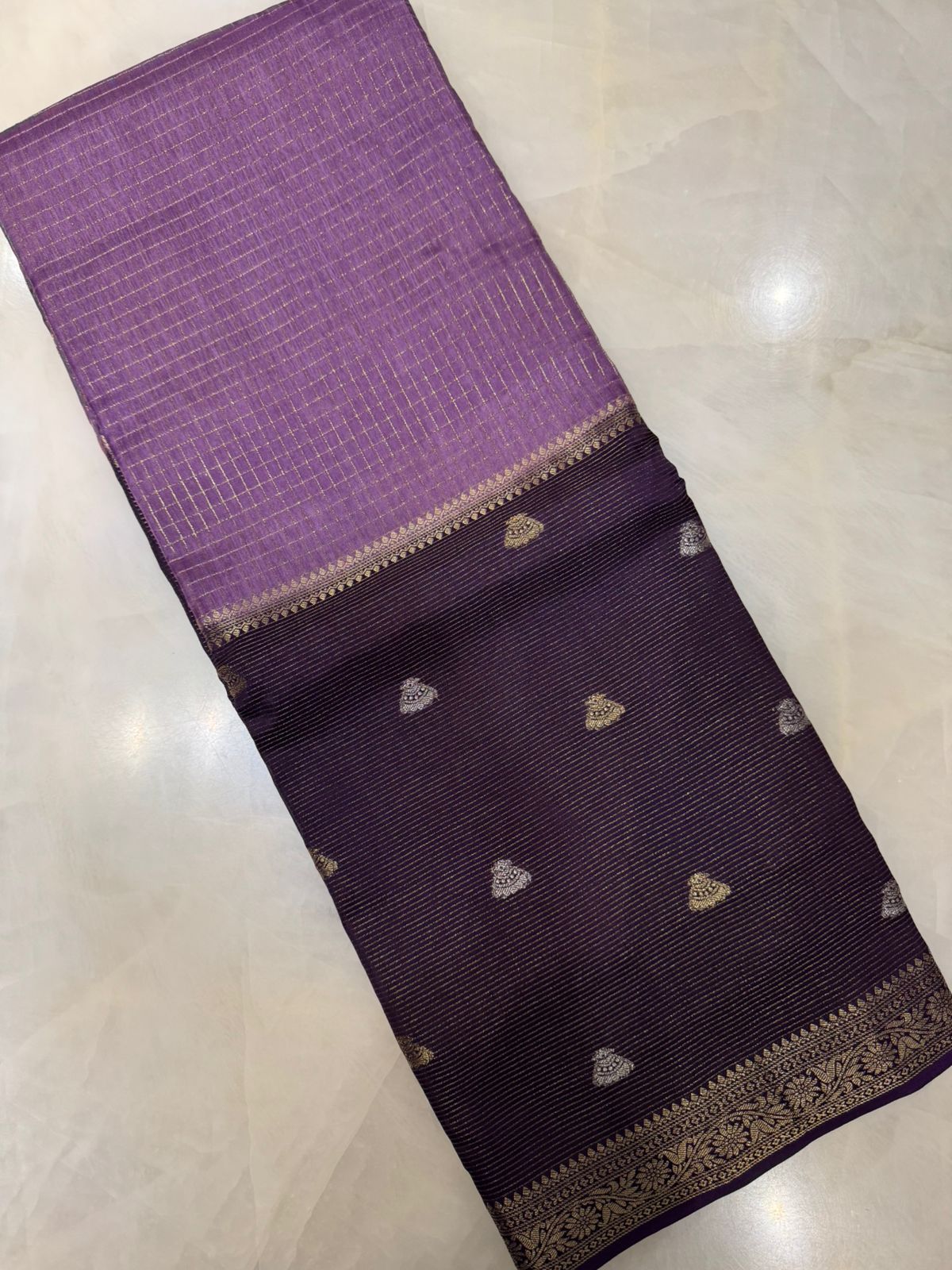 Premium semi Kolkata crepe silk saree
