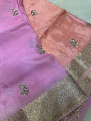Premium dual tone organza saree