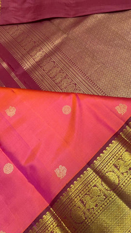 Pure zari handloom Kanjeevaram silk mark certified saree