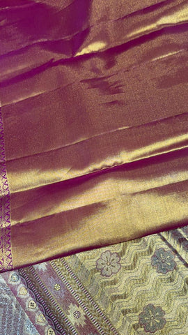 Pure 2G zari handloom Kanjeevaram silk mark certified saree