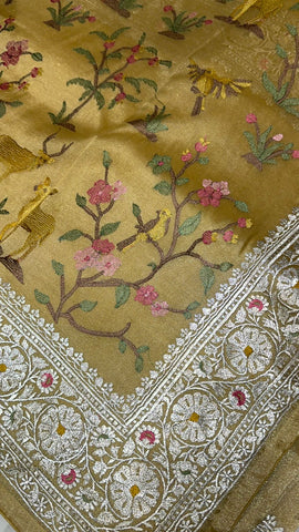 Pure tissue organza saree