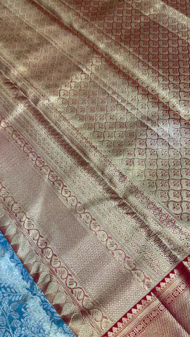 Pure zari handloom Kanjeevaram silk mark certified saree
