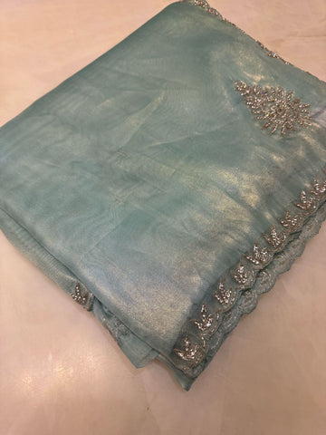 Pure tissue organza saree