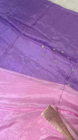 Premium dual tone organza saree