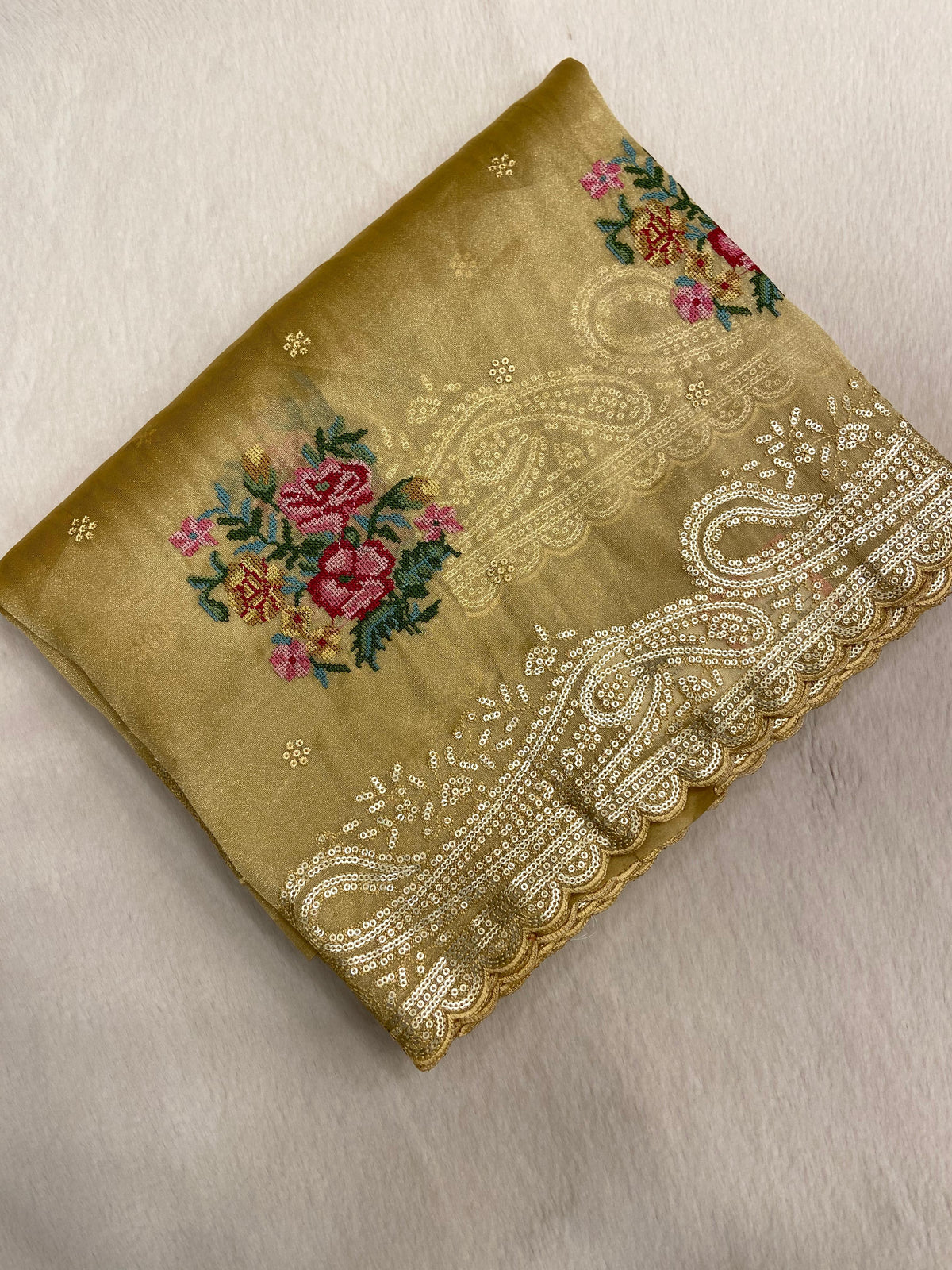 Pure tissue organza saree