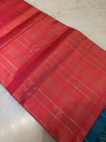 Pure handloom Kanjeevaram soft silk mark certified saree