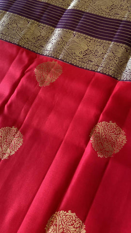 Pure Zari handloom Kanjeevaram silk mark certified saree