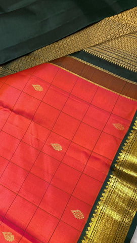 Pure Zari handloom Kanjeevaram silk mark certified saree