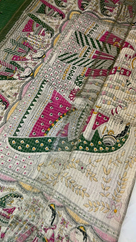 Premium soft cotton saree with kalamkari border