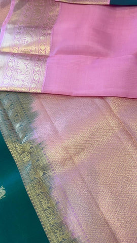 Half mix Kanjeevaram silk saree