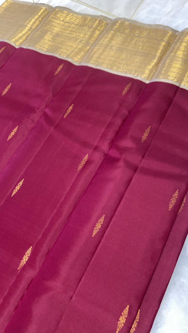 Pure Zari handloom Kanjeevaram silk mark certified saree