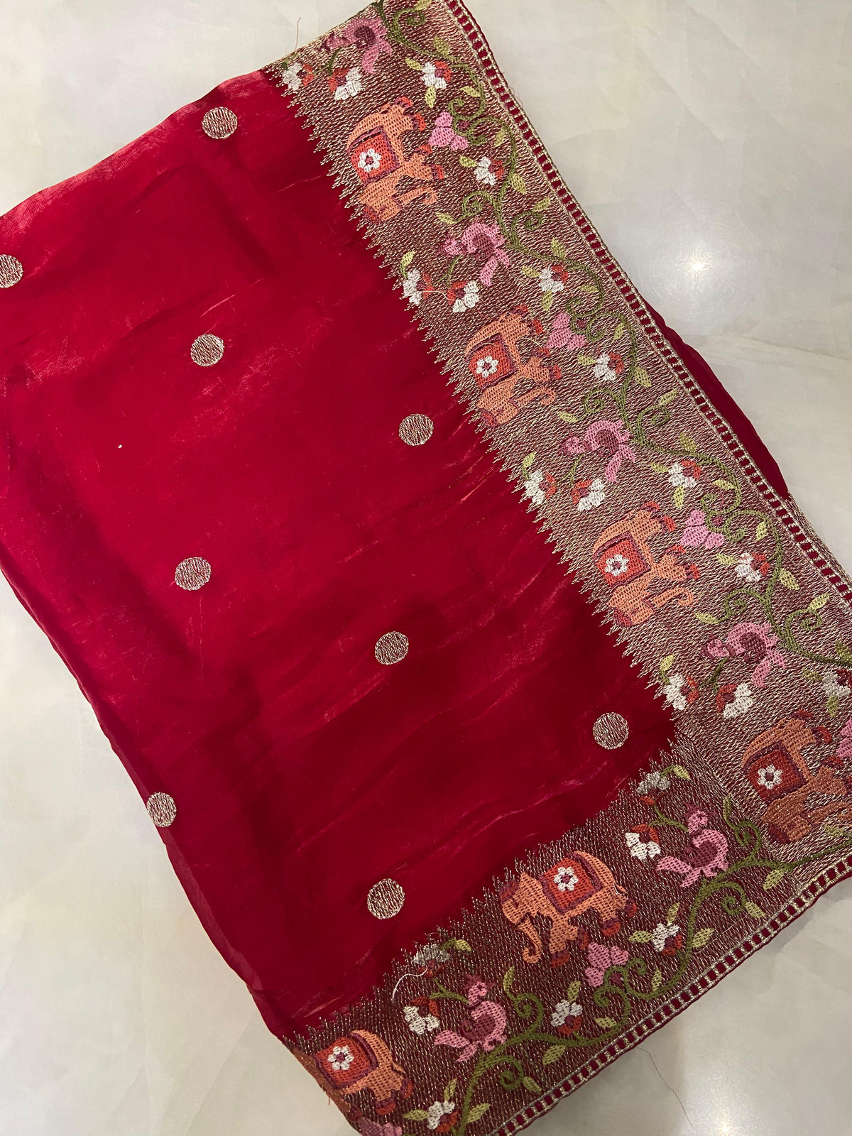 Pure Chinnon Saree