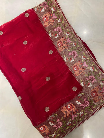 Pure Chinnon Saree
