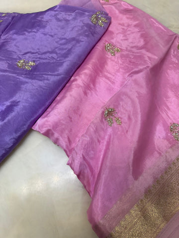 Premium dual tone organza saree