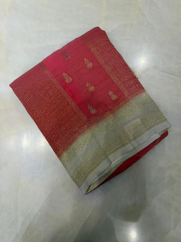 Premium quality wrinkle crepe silk saree