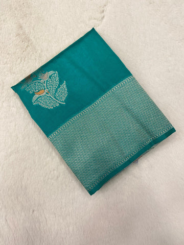 Butter crepe silk saree 💚