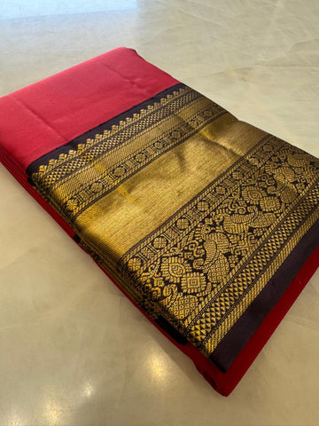Pure zari handloom Kanjeevaram silk mark certified saree