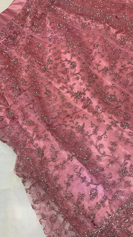Semi stitched Fancy lehenga with self dupatta and blouse