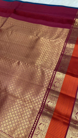 Pure Zari handloom Kanjeevaram silk mark certified saree