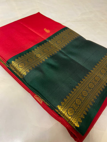 Pure Zari handloom Kanjeevaram silk mark certified saree