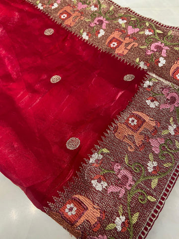 Pure Chinnon Saree