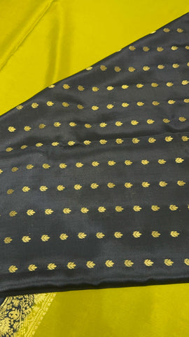 Pure crepe mysore silk saree silk mark certified 120 GSM