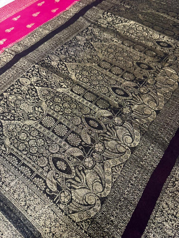 Premium quality wrinkle crepe silk saree