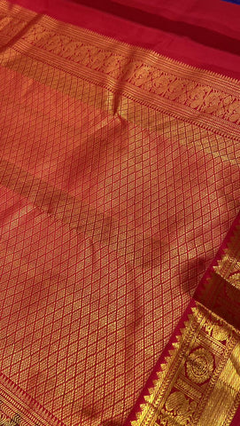 Pure Zari handloom Kanjeevaram silk mark certified saree