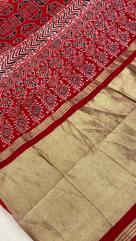Pure Gajji modal silk saree