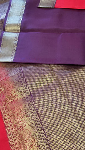 Pure Zari handloom Kanjeevaram silk mark certified saree