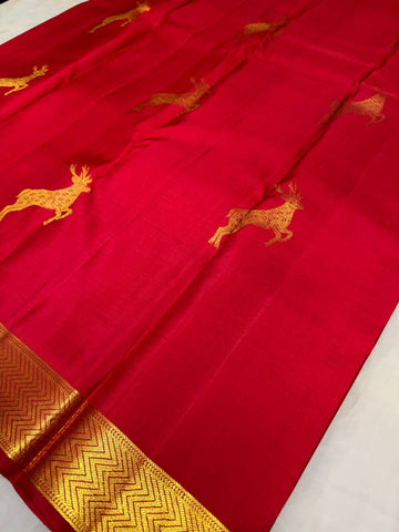 Pure zari handloom Kanjeevaram silk mark certified saree