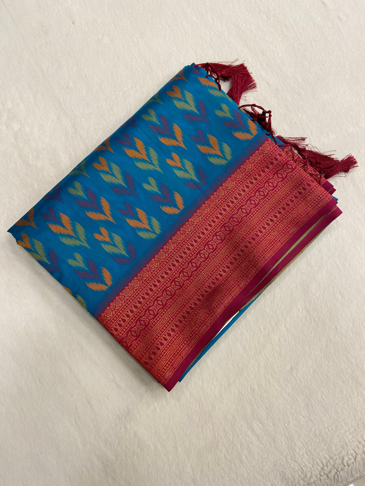 Pochampally Design Semi Silk Saree
