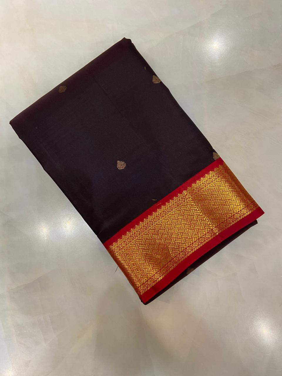Pure zari handloom Kanjeevaram silk mark certified saree