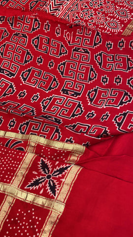 Pure Gajji modal silk saree