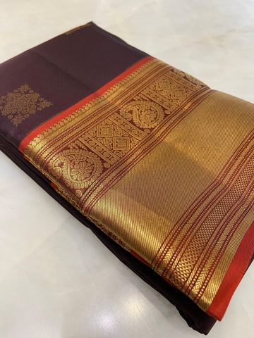 Half mix Kanjeevaram silk saree
