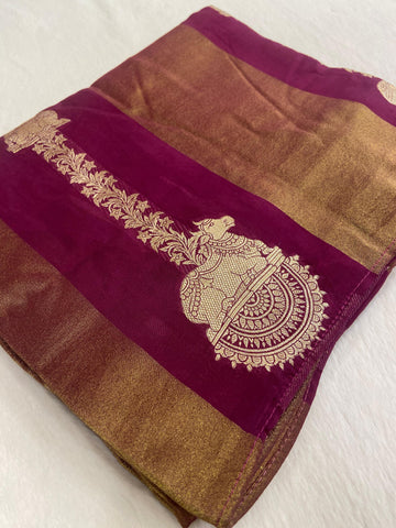 Premium Viscose Silk Saree 🤎