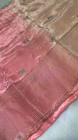 Premium dual tone organza saree