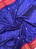 Premium quality semi Paithani silk saree - Purple with reddish pink border
