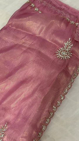 Pure tissue organza saree